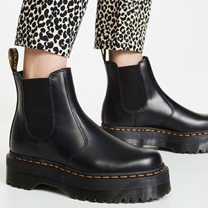 2976 Polished Smooth Platform Chelsea Boots